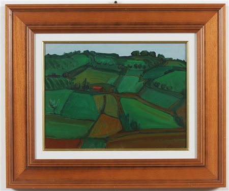 BALSAMO VINCENZO (n. 1935) Paesaggio. 1966. Olio su tela . Cm 40,00 x 30,00....