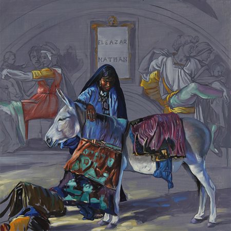 HASSOUN ALI (n. 1964) Senza titolo. 2002. Olio su tela. Cm 80,00 x 80,00. Al...