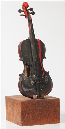 AUBERTIN BERNARD (n. 1934) Violino. 2012. Scultura. Cm 28,00 x 75,00 x 25,00....