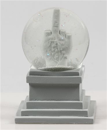 CATTELAN MAURIZIO (n. 1960) Snow ball L.O.V.E. Resina. Cm 11,00 x 17,00 x...