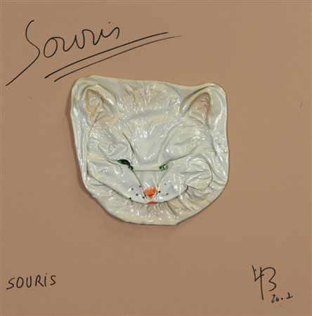 Blaine Julien Souris, 2007 assemblaggio su cartone, cm. 50x50 siglato e...