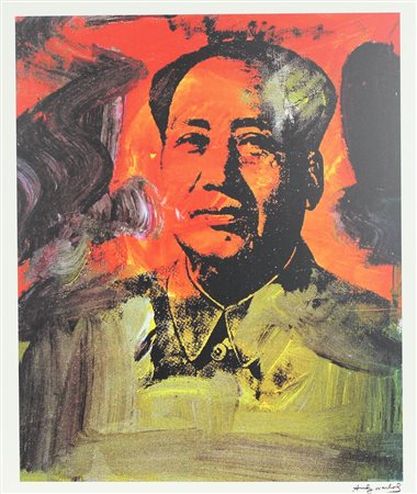 Warhol Andy (D'Aprés) Mao Tse Tung riproduzione su lastra in alluminio, cm....