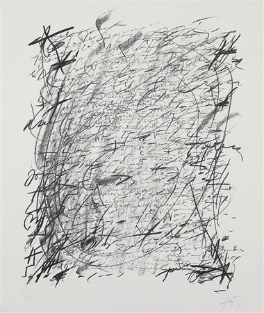 Tapies Antoni Mes Amis litografia su carta, cm. 80x59, es. 5/75 firmata in...