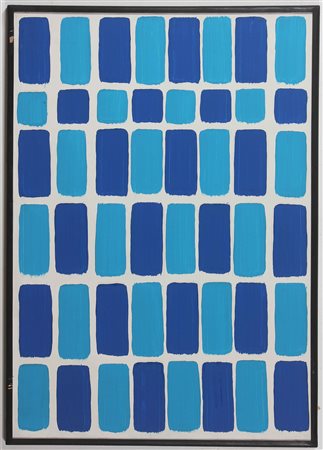 BEMPORAD FRANCO (1926 - 1989) Struttura blu. 1982. Olio su tela . Cm 70,00 x...