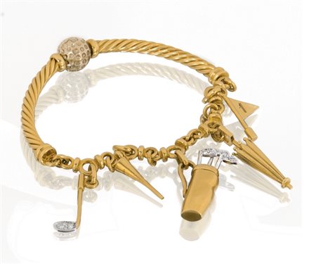 POMELLATO BRACCIALE DI POMELLATO. In oro giallo e bianco 18 kt con settori a...