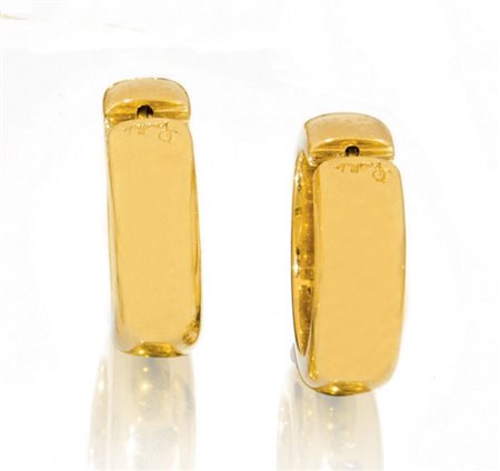 POMELLATO COPPIA DI ORECCHINI DI POMELLATO. In oro giallo 18 kt perno e clip...