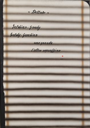 ANTONIO CARENA (1925-2010) Pagina di quaderno 1974acrilico su tela cm...