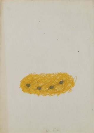 TURI SIMETI (1929-) Quattro ovali grigi 1962matita e pastello su carta cm...