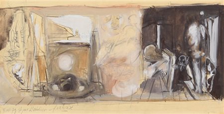 FRANCO FRANCESE (1920-1996) Studio per l'atelier 1979tecnica mista su carta...