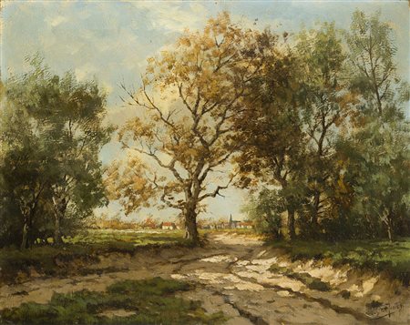 Tinus De Jong (Amsterdam 1885 - Bloemfontein 1942) - "Strada di campagna"...