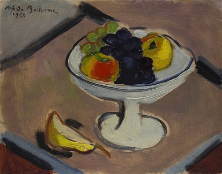 Alfredo Beltrame (Lipsia 1901 - Milano 1996) - "La fruttiera" 1950 olio su...