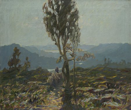 Carlo Prada (Milano 1884 - Santa Margherita Ligure 1960) - "Paesaggio con...