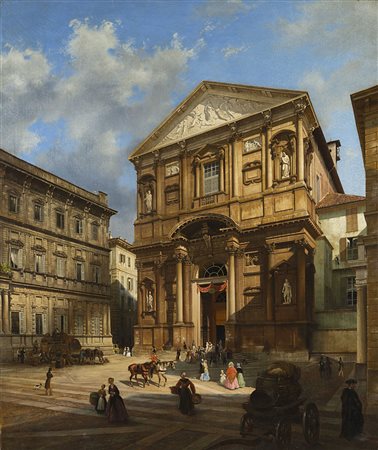 Ludwig Osipovich Premazzi (MIlano 1814 - Costantinopoli 1891) - "Veduta della...