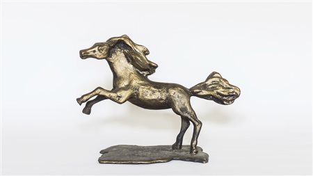 TOMMASO GISMONDI (1906-2003) Cavallino scultura in bronzo, raca firma...