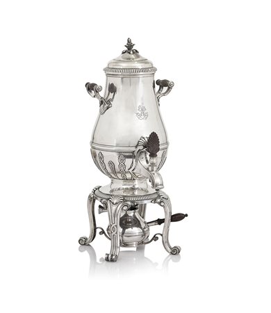 ARGENTI D'EPOCA SAMOVAR IN ARGENTO, FRANCIA, FINE XIX SECOLO, decori nello...