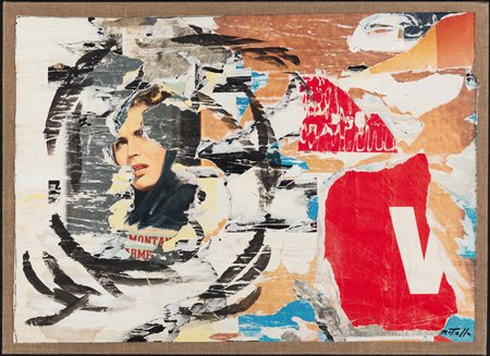 Mimmo Rotella (1918-2006), Vortici della passione, 1992 decollage e pittura...