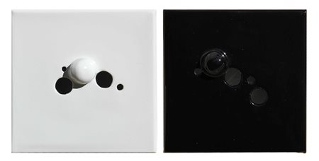 GALLORI BEATRICE Black white 2012 tecnica mista su tela cm. 20 X 20 Dittico...