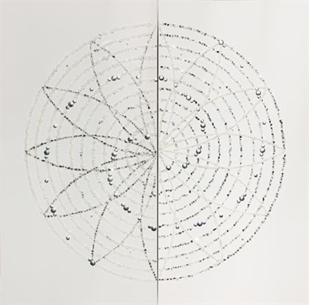 ZANUSO GIORGIA Mandala spirale 2014 tecnica mista su tela cm. 60 X 60 Opera...