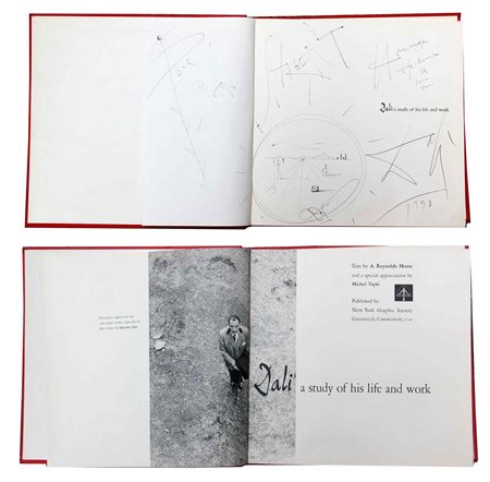 DALI' SALVADOR Dali a study of his life and work 1958 libro d'artista con...