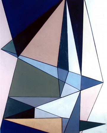 CRIPPA ROBERTO (Monza 1921 - Bresso 1972) "Geometrico" 1951 Olio su tavola...