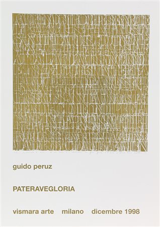 Peruz Guido Pateravegloria, 1998 manifesto su carta, cm. 70x50 datato e...