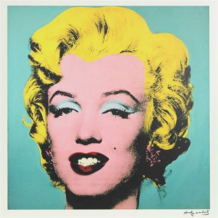 Warhol Andy (D'Aprés) Marilyn riproduzione su lastra in alluminio, cm. 55x55...