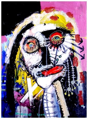 PAUL KOSTABI Whittier (USA) 1962 Periwinkle Blues 2009 Olio, t.m. e materiali...