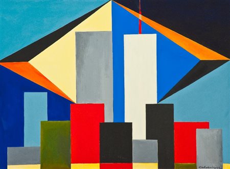 Salvatore G. Lanza TWIN TOWERS, 2011 Tecnica mista su carta di cm. 47x63,...