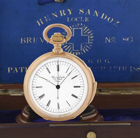 HENRY SANDOZHENRY SANDOZ LE LOCLE GENEVE "CRONOGRAFO E RIPETIZIONE MINUTI"...