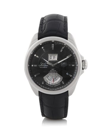 HEUER HEUER GRAND CARRERA CALIBRE 8 GMT SERIE ATTUALE. C. n. 19514 in acciaio...