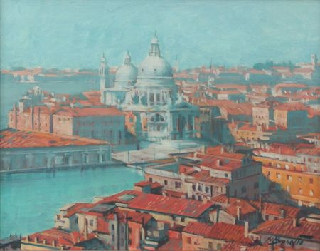 BRUNETTO SILVIO San Maurizio Canavese (TO) 1932 "Venezia" 1977 40x50 olio su...