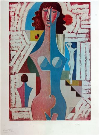 TOZZI MARIO Fossombrone (PS) 1895 - 1979 F "Figura femminile" 64x44 foglio,...