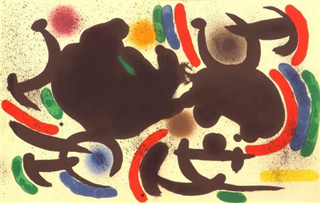 MIRO' JOAN E 1893 - 1983 "Lithographie 1" 32x50 litografia a colori...