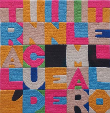 BOETTI ALIGHIERO Torino 1940 - 1994 Roma "Tra l'incudine e il martello" ante...