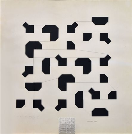 MUNARI BRUNO Milano 1907 - 1998 "Una linea di collegamento (Studio percettivo...