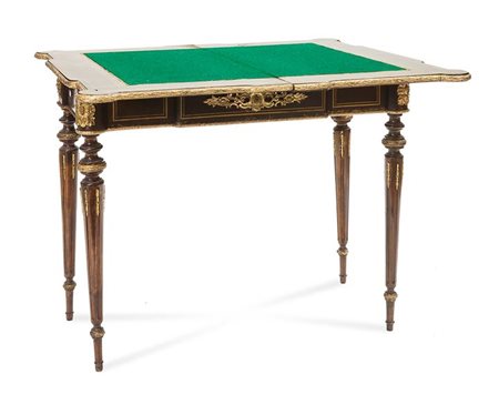 TAVOLINO DA GIOCO Tavolino da gioco apribile, Francia, Napoleone III, fine...