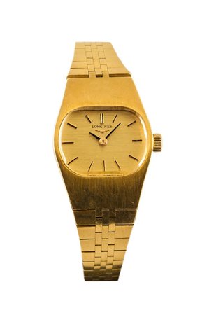 LONGINES Orologio gioiello, anni '70 Diam. 21 Cassa tonneau in oro con...