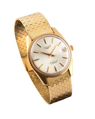 LONGINES Mod. "Conquest" solo tempo, anni '60 Diam. 34 Cassa in due corpi in...