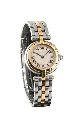 CARTIER Solo tempo, mode. "Vendome" anni '80 Diam 25 Cassa in acciaio con...