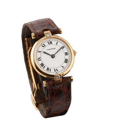 CARTIER Solo tempo, Mod. "Vendome", anni '90 Diam 25 Cassa in due corpi in...