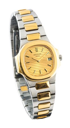 PATEK PHILIPPE Solo tempo, "Nautilus", Mod. lady, ref.4700/001 Diam 29 Cassa...