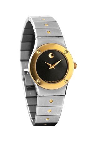 MOVADO Mod. "Museum", misura Lady, anni '90 Diam. 23 Cassa in acciaio con...