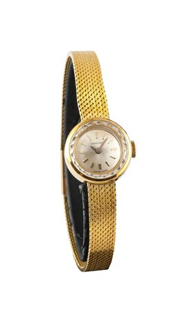 LONGINES Orologio gioiello, anni '60 Diam. 18 Cassa in oro con lunetta...