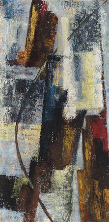 Anna Staritsky (Poltava 1908 - Parigi 1981) - "Rythme medieval" 1957 olio su...