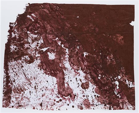 Hermann Nitsch (Vienna 1938) - "Senza titolo" 2012 tecnica mista su carta, cm...