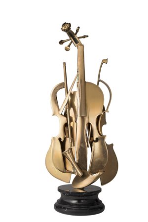 Arman (Nizza 1928 - New York 2005) - "Violino" 2004 scultura in bronzo, h cm...