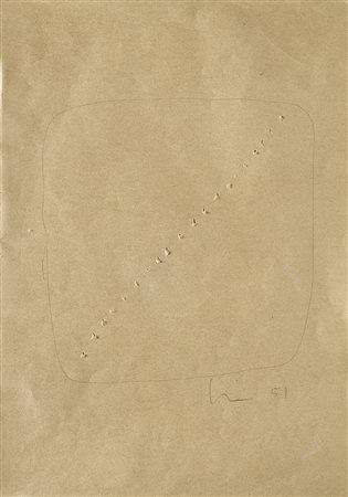 Lucio Fontana (Rosario Di Santa Fé 1899 - Comabbio 1968) - "Concetto...