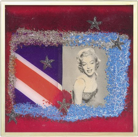 Omar Ronda Biella 1947 Marilyn Frozen, 2005 Inclusione in resina, cm. 50x50...