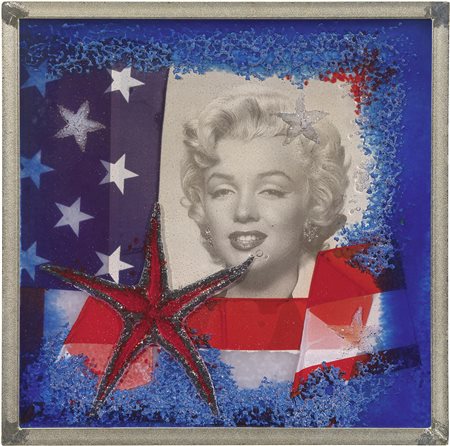 Omar Ronda Biella 1947 Marilyn Frozen, 2004 Inclusione in resina, cm. 51x51...