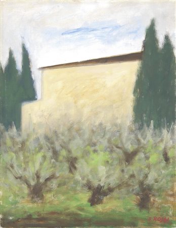 Ottone Rosai Firenze 1895 - Ivrea (To) 1957 Paesaggio, 1956 ca. Olio su tela,...